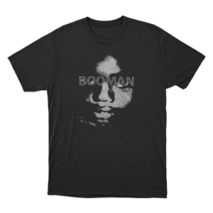 Booman Rhinestone Face Unisex T Shirt Black