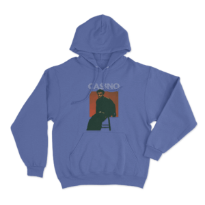 Casino Portrait Unisex Hoodie Blue